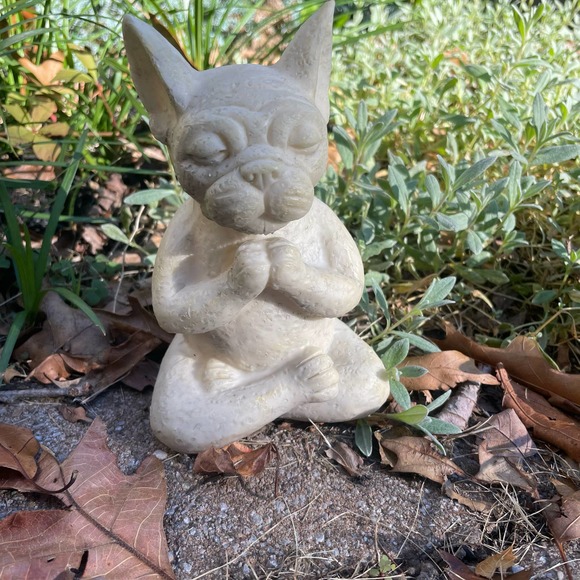 Unknown Other - Meditating French Bulldog Statue Ornament Resin Buddha Zen Dog Home Garden Decor